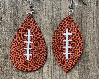 Handmade Football Earrings, Sports Fan Jewelry