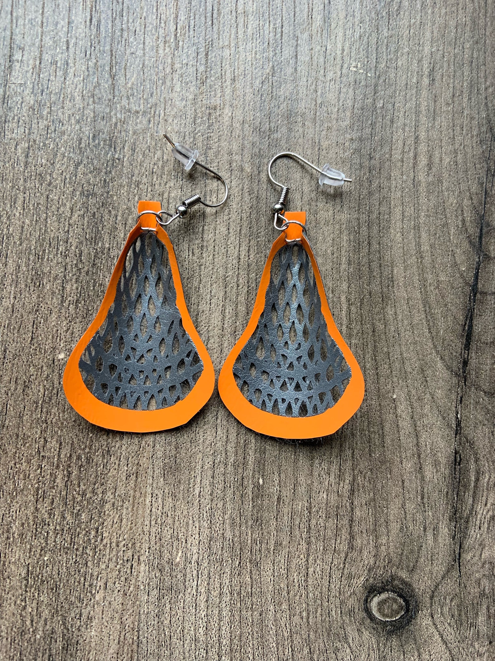 Faux Leather. Lacrosse Earrings. Gift for Sports Fan. Gift for Etsy