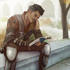 Dorian - Skyhold Studying