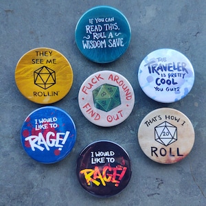 D&D button badges