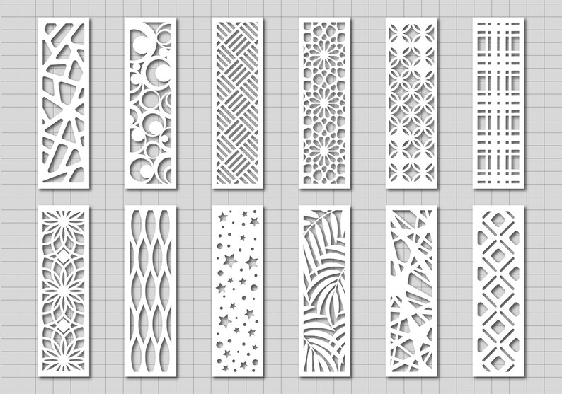 12 SVG DXF Eps Png Bundle Cut Template Modern Decorative Digital Panel ...