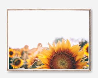 Sunflowers Art Print, Printable Wall Art, Boho Wall Art, Modern Wall Art, Kitchen Decor, Yellow Wall Art, Instant Download Print