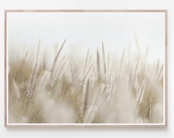 Grasses Print, Neutral Wall Art, Farmhouse Decor, Modern Wall Art, Minimalist Art, Digital Download