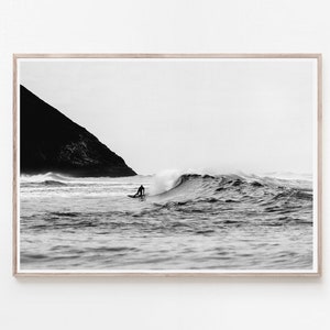 Surf Art, Ozean Druck, Surf Fotografie, Schwarz Weiß Wandkunst, Landschaft Druck, Strand Dekor, Strand Kunstdruck, Strand Wandkunst, Digital