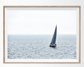 Sailing Poster, Sailboat Print, Sailboat Photography, Gift for Sailor, Beach House Decor, Ocean Print, Nautical Prints, Printable Wall Art