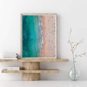 Luft Strand Druck, Luft Ozean Druck, Druckbar Wandkunst, Luft Strand Fotografie, Strand Digitaldruck, Ozean Poster, Druckbare Wandkunst bild 4