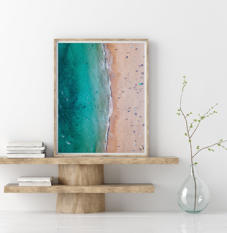 Luft Strand Druck, Luft Ozean Druck, Druckbar Wandkunst, Luft Strand Fotografie, Strand Digitaldruck, Ozean Poster, Druckbare Wandkunst bild 4