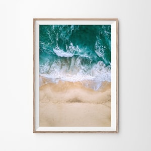 Aerial Ocean Print, Fotografía aérea, Arte contemporáneo, Beach Print, Ocean Poster Art, Arte imprimible, Descarga instantánea, Ocean Photography