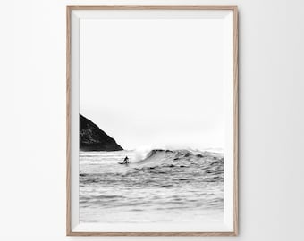 Surf Art, Ocean Print, Surf Photography, Black White Wall Art, Surf Print, Beach Decor, Surf Print, Beach Art Print, Beach Wall Art, Digital