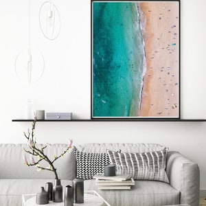 Luft Strand Druck, Luft Ozean Druck, Druckbar Wandkunst, Luft Strand Fotografie, Strand Digitaldruck, Ozean Poster, Druckbare Wandkunst bild 5