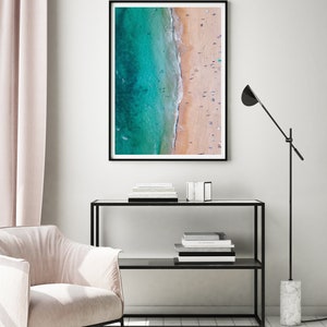 Luft Strand Druck, Luft Ozean Druck, Druckbar Wandkunst, Luft Strand Fotografie, Strand Digitaldruck, Ozean Poster, Druckbare Wandkunst bild 7