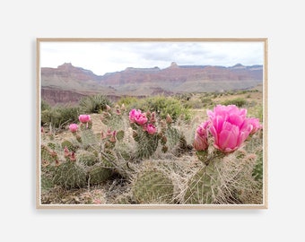 Landscape Print, Cactus Wall Art, Boho Decor, Desert Print, Cactus Poster, Printable Landscape, Arizona Desert, Southwestern Art, Printable