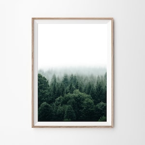Minimalistischer Wald Druck, Minimalistischer Wald Druck, Wald Druckbare, Natur Drucke, Moderne Wohndekoration, Wald Wandkunst