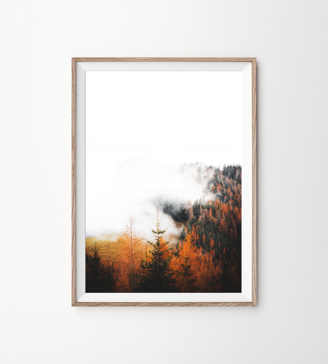 Minimalist Forrest Print, Minimalist Wall Art, Mountain Forrest Print ...