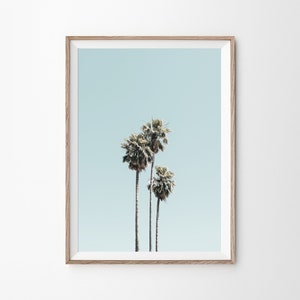 Palm Trees Print, Coastal Decor, California Wall Art, Beach Wall Art, Printable Wall Art, Summer Art, Topical Wall Art, Tropical Print