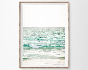 Ocean Print, Beach Print, Digital Download, Wave Print, Beach Art, Sea Wall Art, Ocean Printable, Beach House Wall Art, Printable Download
