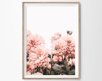 Dahlia Print, Flowers Poster, Flowers Art Print, Dahlia Flower, Prints Wall Art, Botanical Prints, Digital Print, Printable Art, Floral Art
