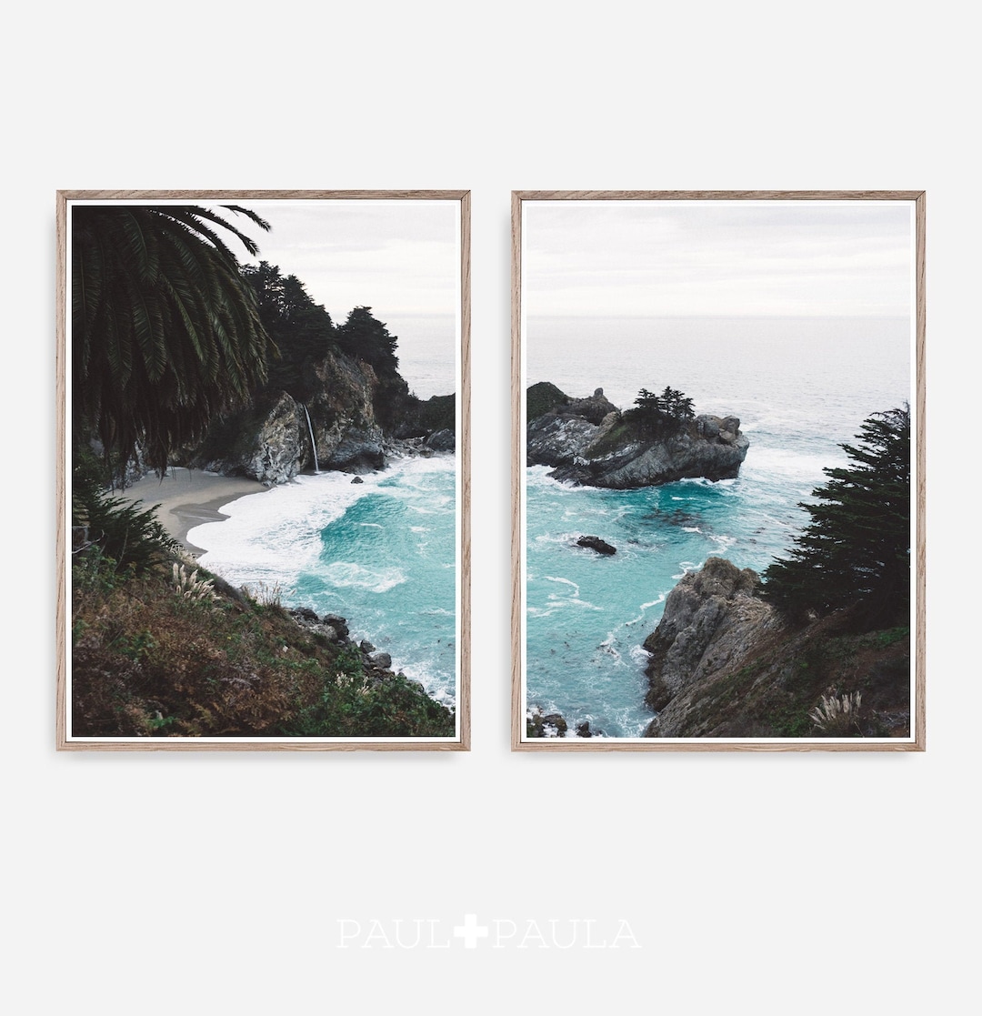 Set of 2 Prints, Coastal Printable, Tropical Wall Art, 2 Piece Ocean ...