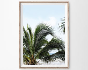 Palm Tree Print, Palm Leaves Art, Home Decor, Palm Print, Wall Print, Pastel Wall Art, Pastel Print, Tropical Room Decor, Downloadable Print