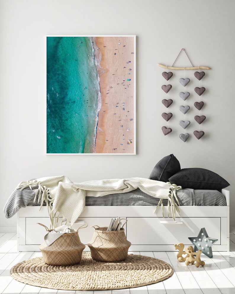 Luft Strand Druck, Luft Ozean Druck, Druckbar Wandkunst, Luft Strand Fotografie, Strand Digitaldruck, Ozean Poster, Druckbare Wandkunst bild 6