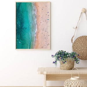 Luft Strand Druck, Luft Ozean Druck, Druckbar Wandkunst, Luft Strand Fotografie, Strand Digitaldruck, Ozean Poster, Druckbare Wandkunst bild 3