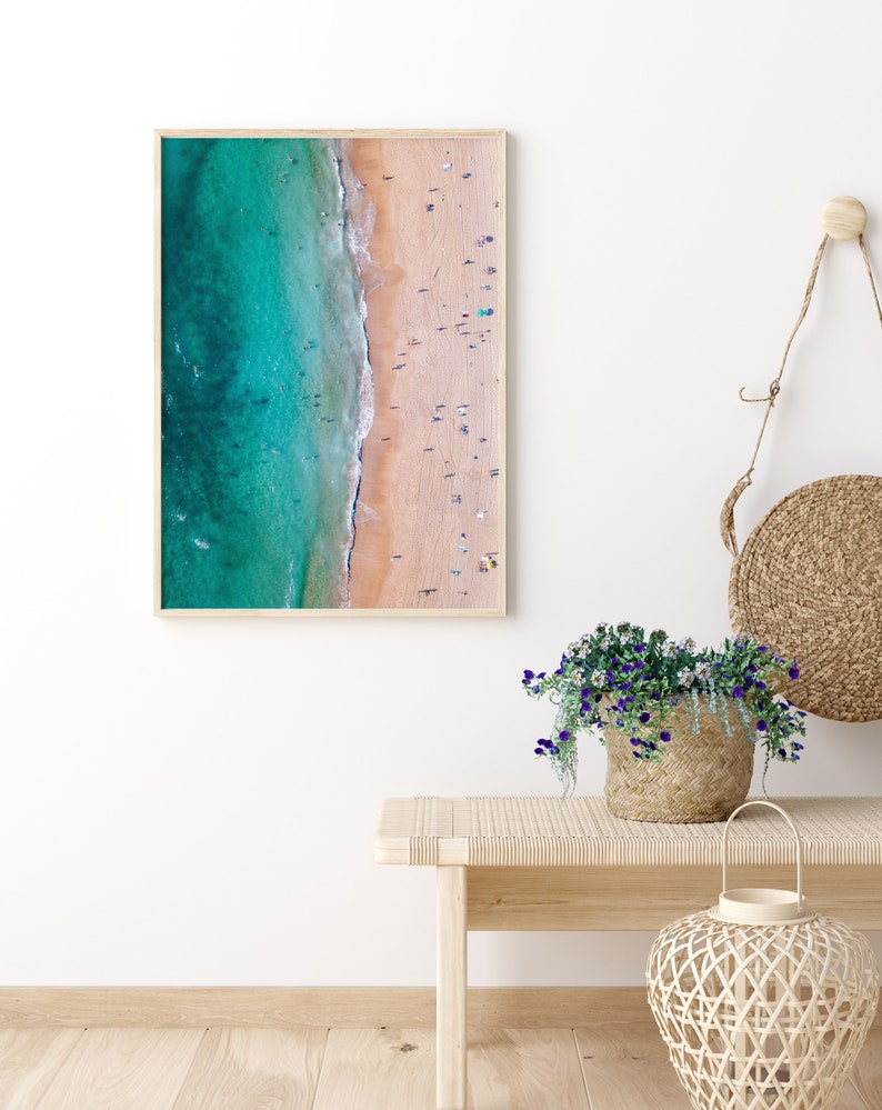 Luft Strand Druck, Luft Ozean Druck, Druckbar Wandkunst, Luft Strand Fotografie, Strand Digitaldruck, Ozean Poster, Druckbare Wandkunst bild 3