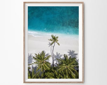 Aerial Beach Print, Aerial Photography, Contemporary Art, Ocean Print, Large Poster Art, Printable Art, Instant Download, Beach Photography