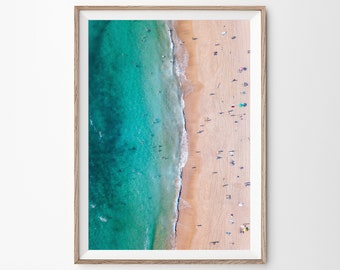 Luft Strand Druck, Luft Ozean Druck, druckbare Wandkunst, Luft Strand Fotografie, Strand Digitaldruck, Ozean Poster, druckbare Wandkunst