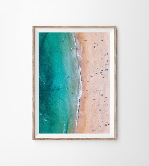 Luft Strand Druck, Luft Ozean Druck, druckbare Wandkunst, Luft Strand Fotografie, Strand Digitaldruck, Ozean Poster, druckbare Wandkunst