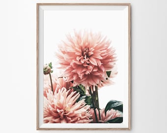 Dahlie Druck, Blumen Poster, Blumen Kunstdruck, Dahlienblume, Drucke Wandkunst, Botanische Drucke, Digitaldruck, druckbare Kunst, Blumenkunst
