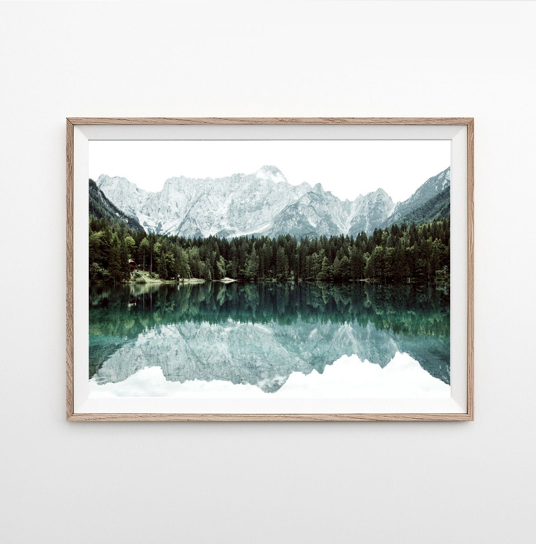 Mountain Lake Print, Landscape Print, Printable Wall Art, Nature Prints ...