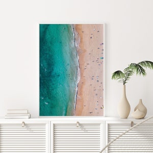 Luft Strand Druck, Luft Ozean Druck, Druckbar Wandkunst, Luft Strand Fotografie, Strand Digitaldruck, Ozean Poster, Druckbare Wandkunst bild 2
