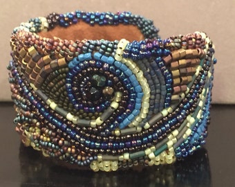 Swirl, A Bead Embroidered Cuff