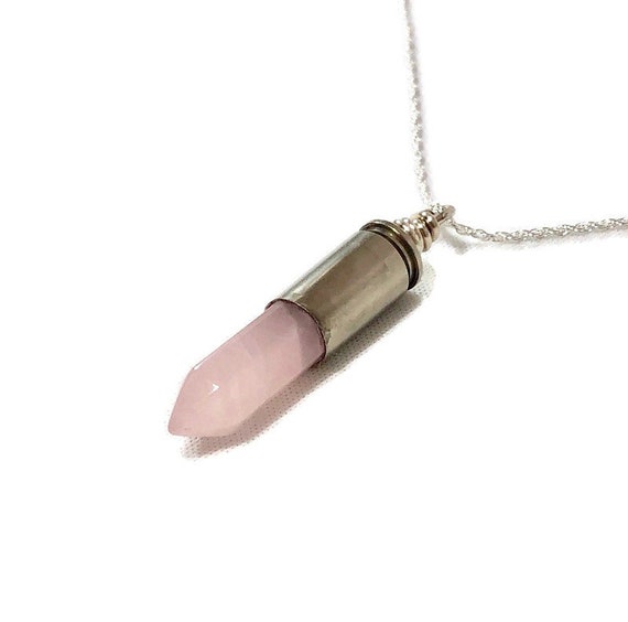 Rose Quartz Crystal Point Bullet 