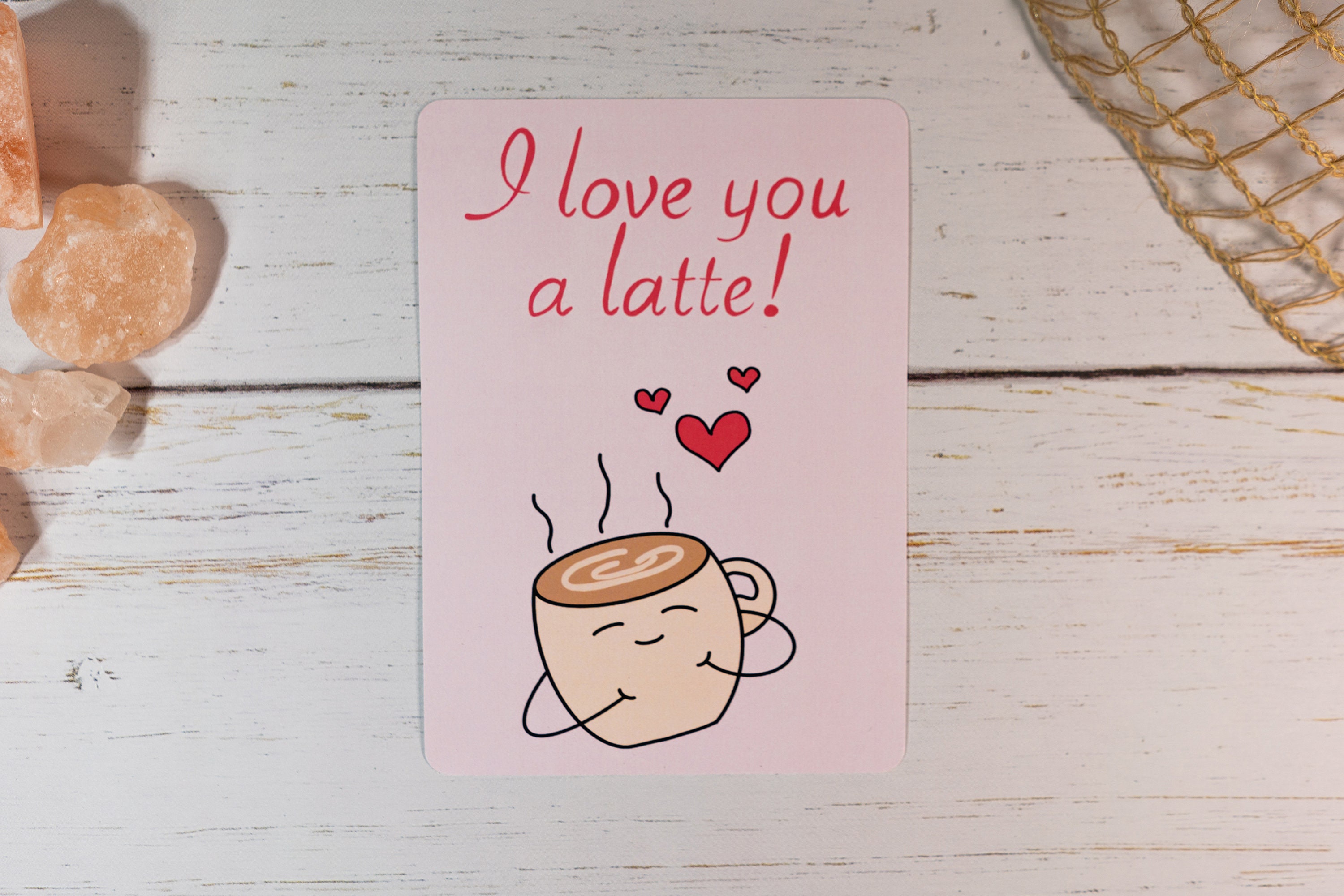 I Love You A Latte Art Print Illustrated Print Coffee | Etsy