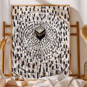 Kaaba Art Print: Modern Islamic Wall Decor (Digital Download)
