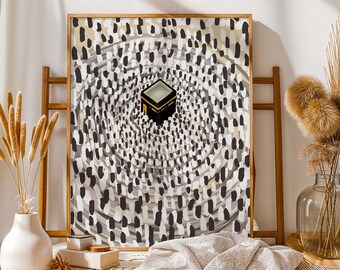 Kaaba Art Print: Modern Islamic Wall Decor (Digital Download)