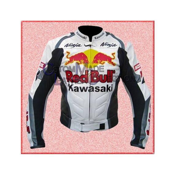 Kawasaki Ninja Red Bull Motorbike Racing Leather Jacket | Etsy
