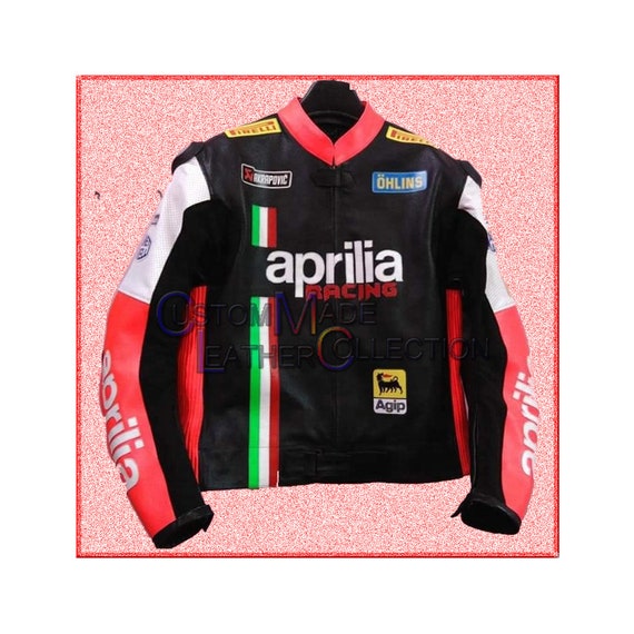 Aprilia Motorbike MOTOGP Racing Leather Jacket | Etsy