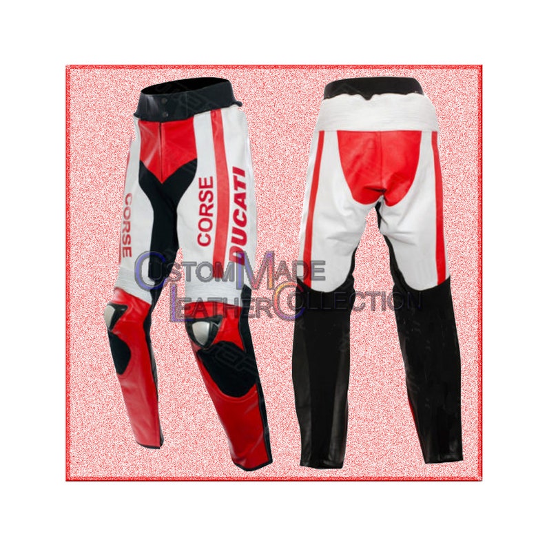 Ducati Corse Motorbike Leather Pant Free Shipping