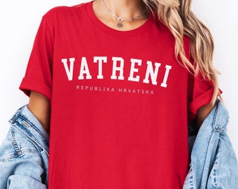 Vatreni Shirt, Republika Hrvatska Majica, Croatian Euro Soccer Shirt, Croatia Football Tshirt, Hrvatski Nogomet Hrvatica Poklon