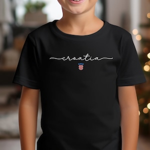 Croatia Kids Shirt, Croatian Soccer Cup Shirt, Europe Football Teams, Hrvatska Nogomet Majica, Zastava Hrvatski Grb Football Tee