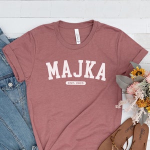 Est. MAJKA Custom Year Shirt, Balkan Mom Tee, Serbia Croatia Bosnia Mama T-shirt Gift, Pregnancy Reveal, Hrvatska Srbija Bosna Majica Poklon
