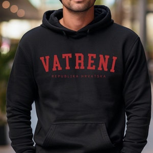 Vatreni Hoodie, Croatia World Soccer Sweatshirt, Hrvatska Nogomet Džemper Poklon 2026