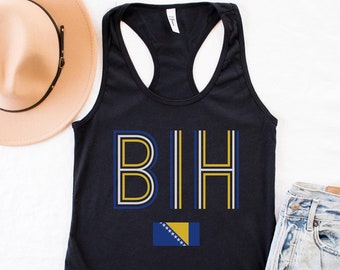 Camiseta sin mangas con bandera de Bosnia y Herzegovina, ropa de fútbol de Bosnia, equipo para aficionados al fútbol bosnio femenino, Bosanski Fudbal Majica, Bosanka Poklon