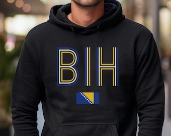 Sudadera con capucha de la bandera de Bosnia y Herzegovina de BIH, sudadera de fútbol bosnio, Bosna i Hercegovina Bosanski Fudbal Odjeća, Bosanac Džemper Zastava Jakna