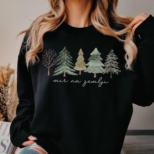 Mir na Zemlji Sweater, Croatian Serbian Christmas Winter Sweatshirt Gift, Hrvatska Srbija Bosna Dzemper Xmas Present, Bosnian New Years