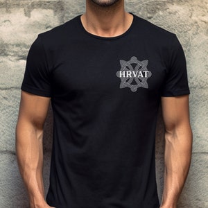 Hrvat Shirt, Hrvatski Pleter Majica, Croatian Interlace T-shirt, Croat Heritage Pride Clothes, Hrvatska Odjeca Nogomet Vatreni