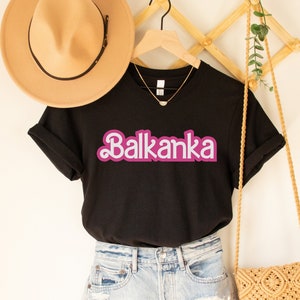 Girly Balkanka Majica, Pink Balkan Babe Shirt, Fashion Balkan Women&#39;s Tee, Cool Bosnia Serbia Croatia Shirt, Balkan Babe Rodendan Gift Lepa