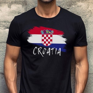 Croatia Flag Shirt, Hrvatska Zastava Nogomet Majica, Hrvatski Fudbal Tee, Balkan Euro Men&#39;s Soccer Gift, Croatian Football Clothes Tshirt